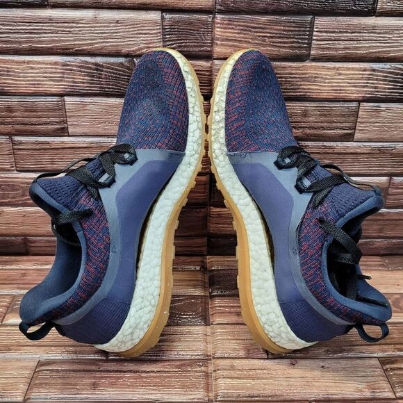 Adidas Pureboost X Athletic Running Shoes Blue Red Primeknit Womens Size 8.5 - Picture 6 of 9